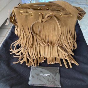 Saint Laurent Emmanuelle Bag Small Crossbody Fringe Bucket Bag - NWT, never used